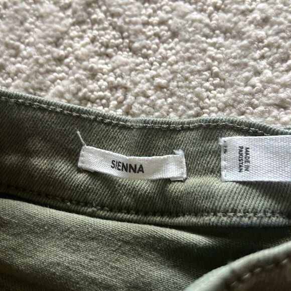 Mango Sienna flared cropped jeans size 10 In Army Green - Picture 8 of 15